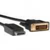 ROLINE - Cable de vídeo - DisplayPort (M) - DVI-D (M) - 1 m (DisplayPort 1.1) - Tornillos moleteados - Negro (11.04.5771)