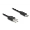 Cable USB DeLOCK USB 2.0 0,75 m USB A USB C Negro 90368