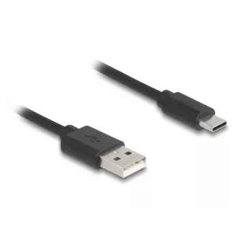 Cable USB DeLOCK USB 2.0 0,75 m USB A USB C Negro 90368