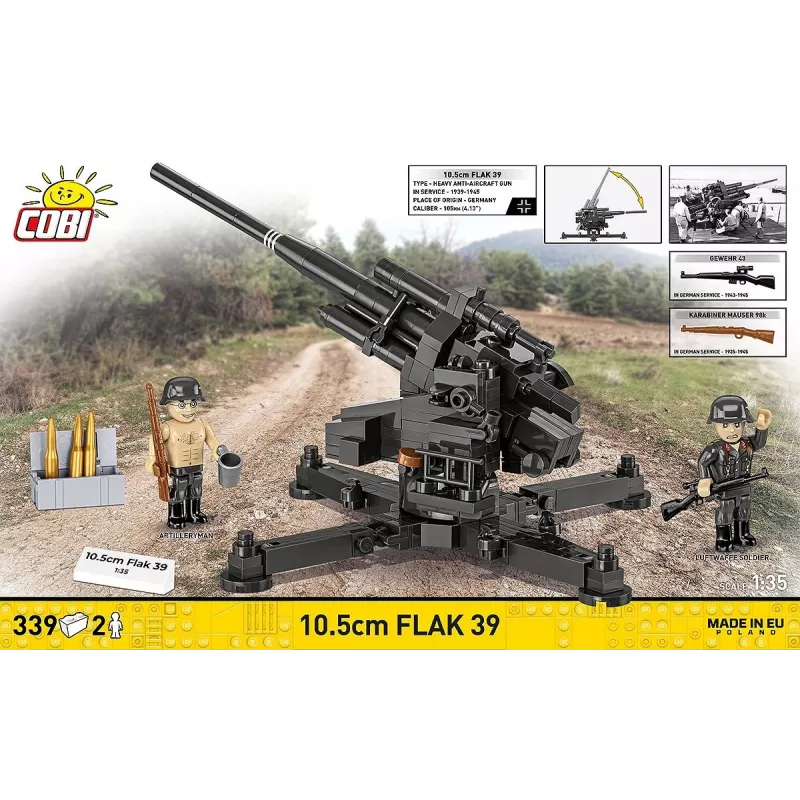 Set de construcción Cobi Blocks 10,5 cm Flak 39 — 339 piezas