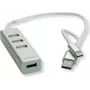 Hub de interfaces ROLINE 14.02.5037 USB 2.0 480 Mbit/s Plata - Blanco (14.02.5037)