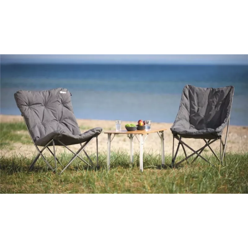 Silla de camping Outwell Tally Lake — 4 patas, carga máx. 120 kg, peso 4,9 kg, 620×650 mm