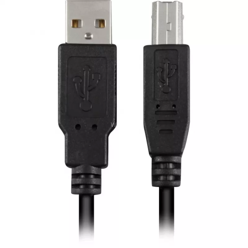 Cable USB 2.0, conector macho USB-A > conector macho USB-B (negro, 2,0 metros)