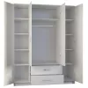 Armario ropero Topeshop ROMANA 160 BIEL KPLB 11 baldas 4 puertas blanco