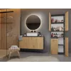 Top E Shop NEL 1K DK ANT/ART KP armario de almacenaje para baño, grafito/roble