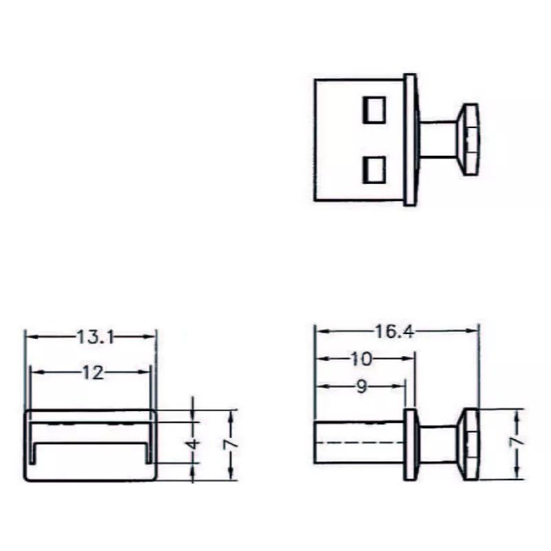 Tapa protectora de conector hembra USB Type-A DeLOCK 64009