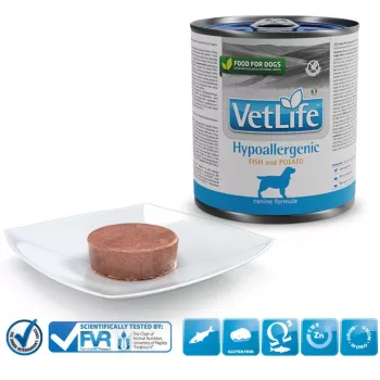 FARMINA Vet Life Canine Hypoallergenic Fish&Potato – pienso húmedo para perros adultos 300 g