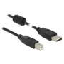 Cable USB DeLOCK 2m USB 2.0-A USB 2.0-B Negro