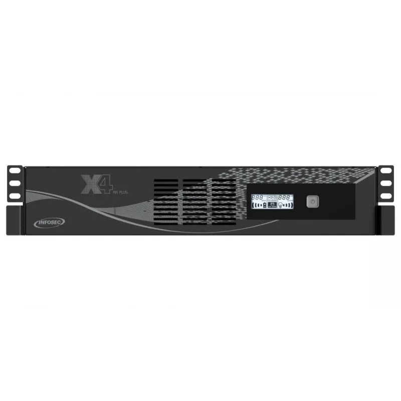 SAI rack Infosec X4 2000 RM Plus 2 kVA / 1200 W, 10 tomas tipo F, LCD, Line-Interactive