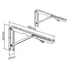 Estante plegable de pared MACLEAN MC-876, resistente y ajustable