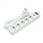 Alargador doméstico 5 m, 5 tomas, 2xUSB, con interruptor