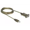 Cable serie DeLOCK 64073 USB Type-A DB-9 transparente 2 m