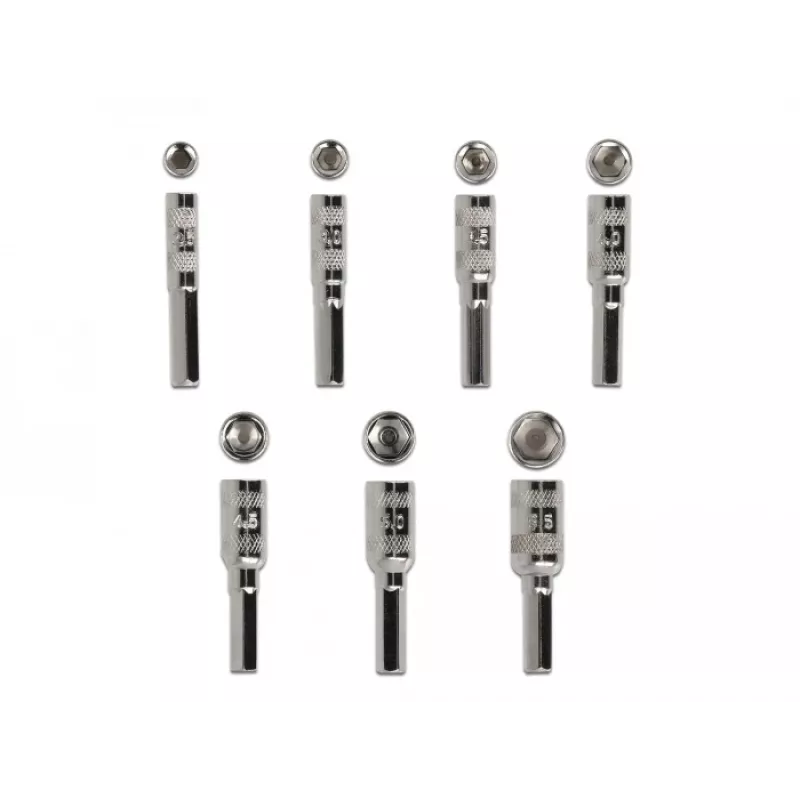 Set de destornilladores DeLOCK 90551 8 piezas Vaso hexagonal exterior 2,5 - 5,5 mm