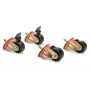 Ruedas Digitus DN-19 CASTOR-OR negras bronce 250 kg