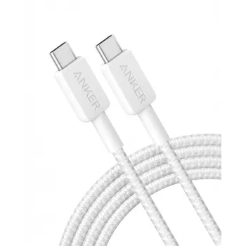 Cable USB-C a USB-C Anker 322 — 1,8 m, blanco