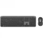 Logitech Signature Slim Combo MK950 - Conjunto de teclado y ratón - 100% - Tamaño completo - Inalámbrico - Bluetooth 5.1 LE - QWERTY - Español - Grafito (920-012486)