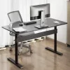 Mesa de oficina Ergo con tablero, pistón de gas, altura regulable, para trabajar de pie y sentado, altura máx. 115 cm, ER