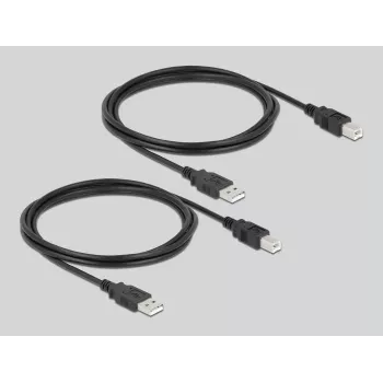 Conmutador de datos DeLOCK 11491 USB Type-A a USB Type-B 0,48 Gbit/s negro