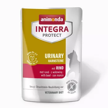 Comida húmeda para gatos animonda Integra Protect Urinary Struvite Ternera 85 g, sin cereales, sin gluten
