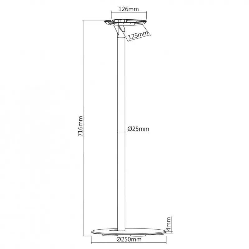 Soporte de suelo MACLEAN MC-841 para un altavoz Sonos, altura ajustable, base estable