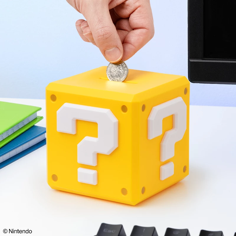 Hucha Paladone Super Mario diseño bloque de interrogación