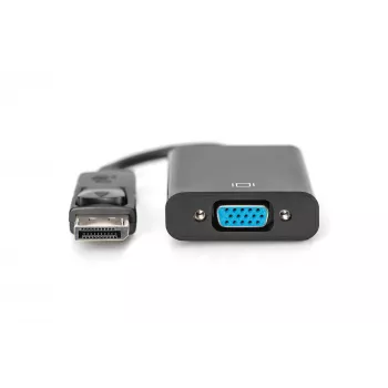 Cable adaptador DisplayPort Assmann. DP - HD15 M/H. 0,15 m. con bloqueo. Compatible con DP 1.1. UL. azul. sin apantallamiento. 32AWG (AK-340410-001-S)