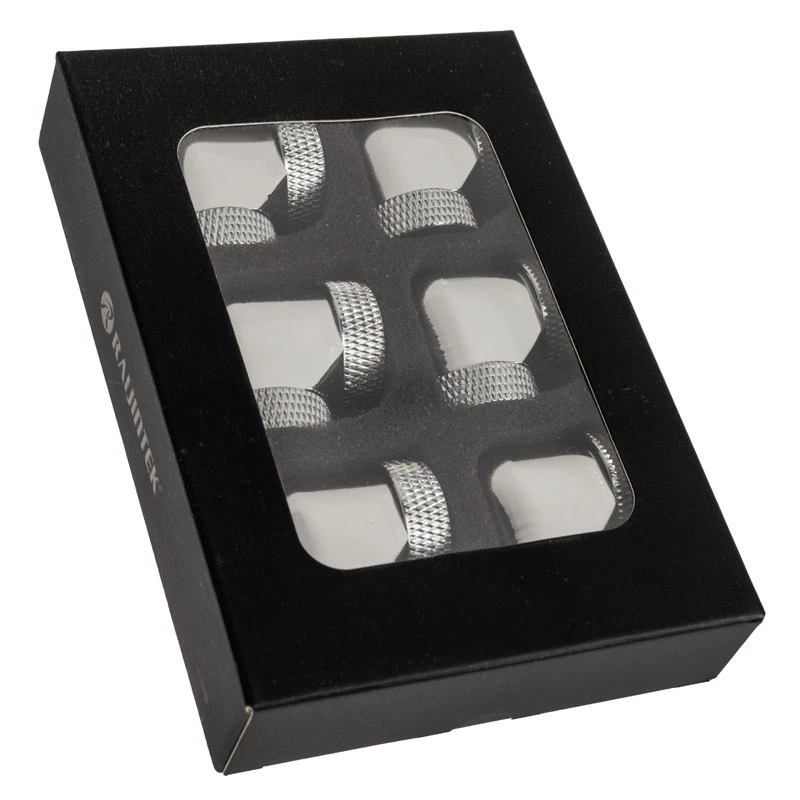 Raijintek Pelias D160906 adaptador de 16 mm a 90° (6 uds.), plateado