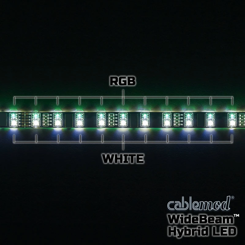 Tira LED CableMod CM-LED-30-D30RGBW-R blanco RGB 30 cm