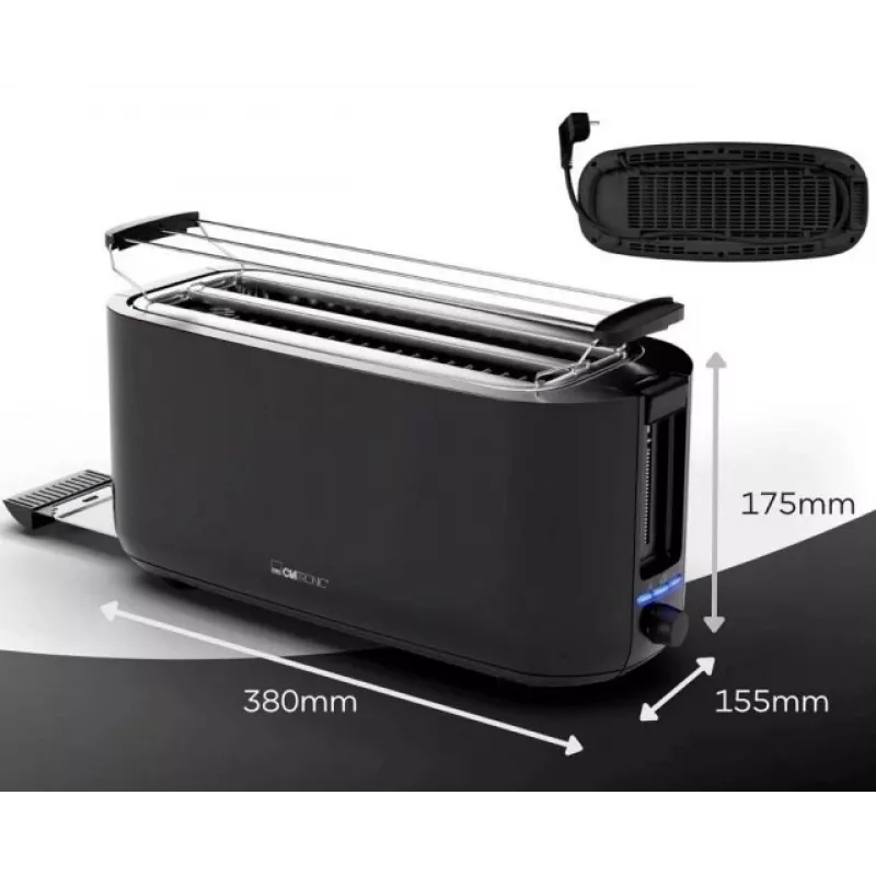 Tostadora Clatronic TA 3802 4 rebanadas 1400 W negra