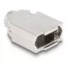 Pasacables DELOCK carcasa D-Sub de 9 pines (conector macho/hembra) plateado plástico, 31×46×16 mm