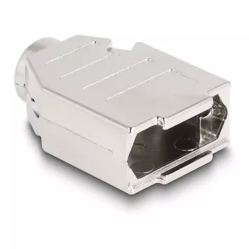 Pasacables DELOCK carcasa D-Sub de 9 pines (conector macho/hembra) plateado plástico, 31×46×16 mm