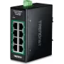 TRENDnet Switch mini industrial Gigabit PoE+ de 8 puertos para carril DIN (TI-PGLC80)