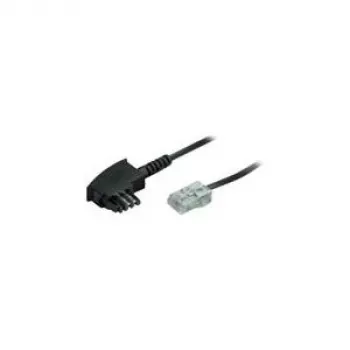 Cable adaptador para teléfono sin marca TAE-F a RJ-45, 2 m, transparente con extremos negros