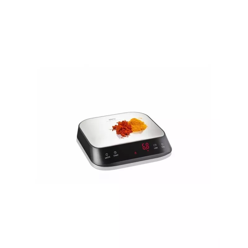 GEFU PREZISO Negro, Acero inoxidable encimera báscula de cocina electrónica rectangular