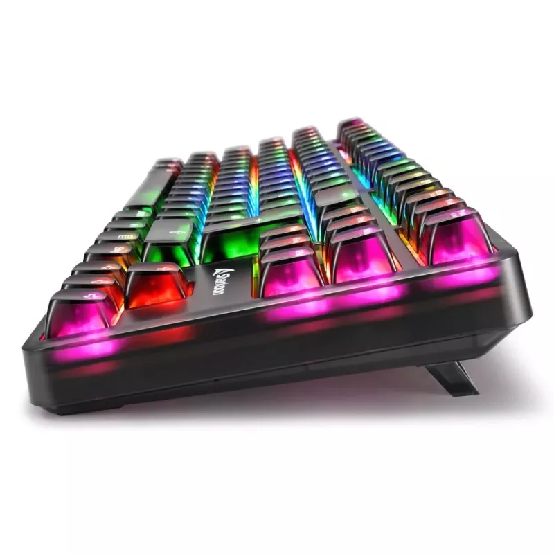 Teclado gaming mecánico Sharkoon Crystal Shark Negro DE con iluminación RGB