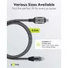 Goobay 70752 cable Ethernet de USB-C 3.1 a RJ45, Cat6 F/UTP, 5 m, negro/plateado