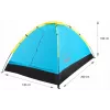 Tienda de campaña PROMIS NT60 iglú de camping para 2 personas impermeable con mosquitera