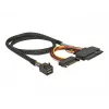 Delock cable SFF-8643 conector macho > U.2 SFF-8639 conector hembra + conector de alimentación SATA 50 cm (84819)