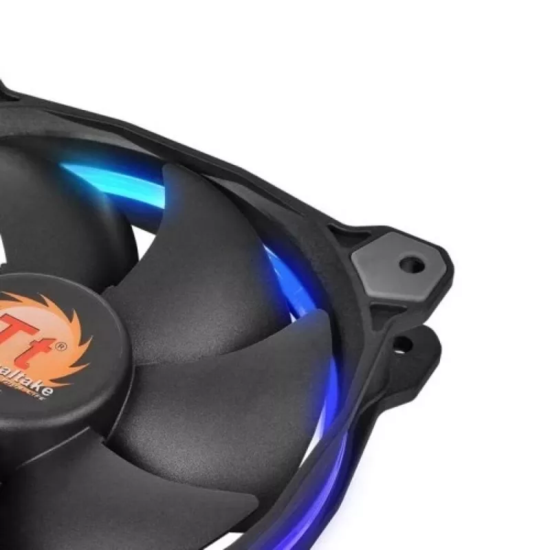 Thermaltake Riing 14 LED 256 Color CL-F043-PL14SW-B ventiladores de caja 140 mm, pack de 3, 600–1400 rpm, 4 pines