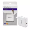 Qoltec Cargador GaN FAST 108W | 5-20V | 3-4.7A | USB C | blanco