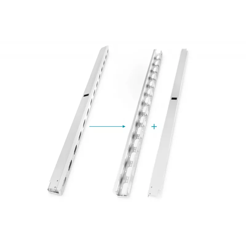 DIGITUS DN-19 ORG-42U canales verticales pasacables para racks de 42U (2 uds., gris)