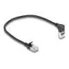 Cable de red DeLOCK RJ45 Cat.6A 0,25 m negro