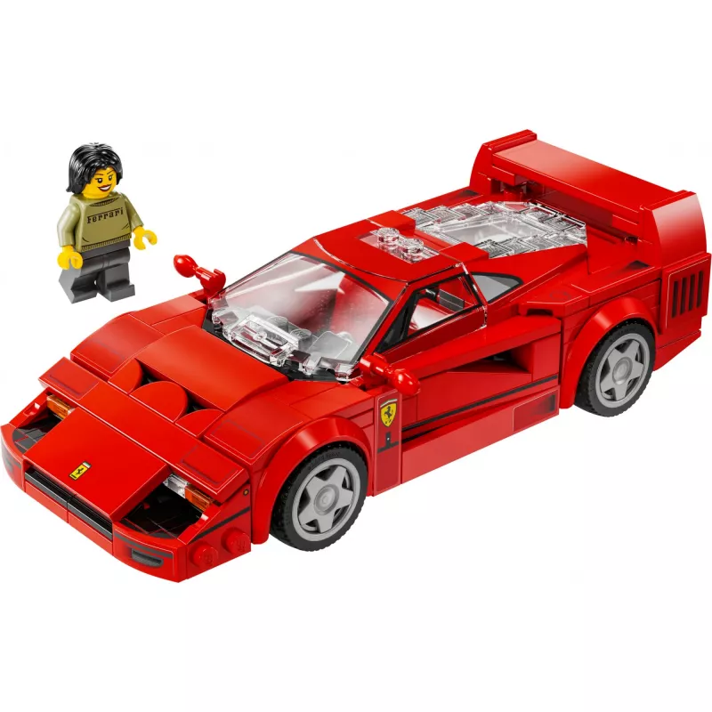 LEGO Speed Champions Ferrari F40 Supercar – coche de juguete construible para niños y niñas a partir de 9 años con minifigura de piloto, decoración de habitación infantil