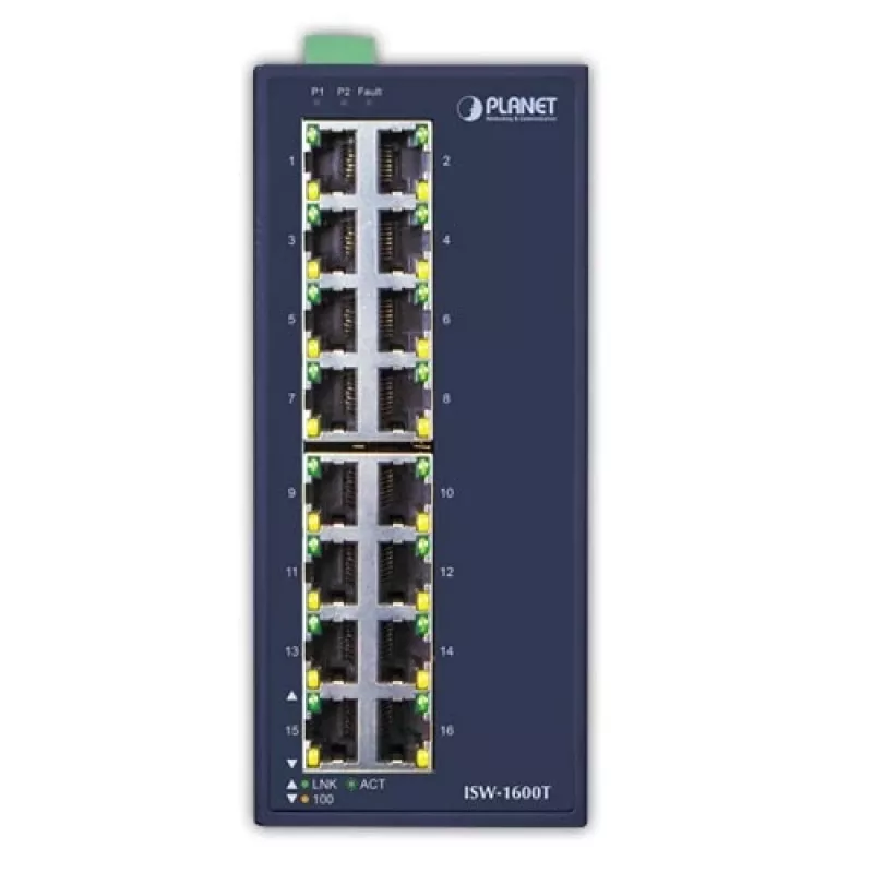 PLANET ISW-1600T switch de red no gestionado Fast Ethernet (10/100) azul