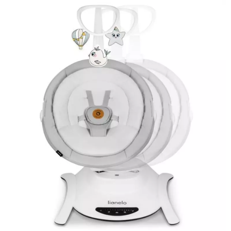 Cuna / cuna mecedora Lionelo Bella Set Gris Hormigón – cuna con función de balanceo
