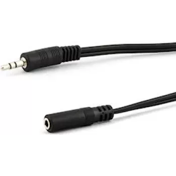 Cable alargador de audio e p B 125/5 LOSE — conector macho de 3,5 mm a conector hembra de 3,5 mm, 5 m, negro