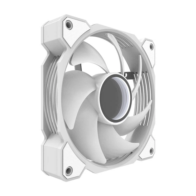 Ventilador de refrigeración Darkflash DR08 (blanco) — ventilador de carcasa/CPU, modelo DR08 blanco, ventilador individual de 120 mm