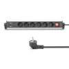 Digitus Regleta de enchufes de oficina de 6 tomas con 3 puertos USB cable de 1,5 m