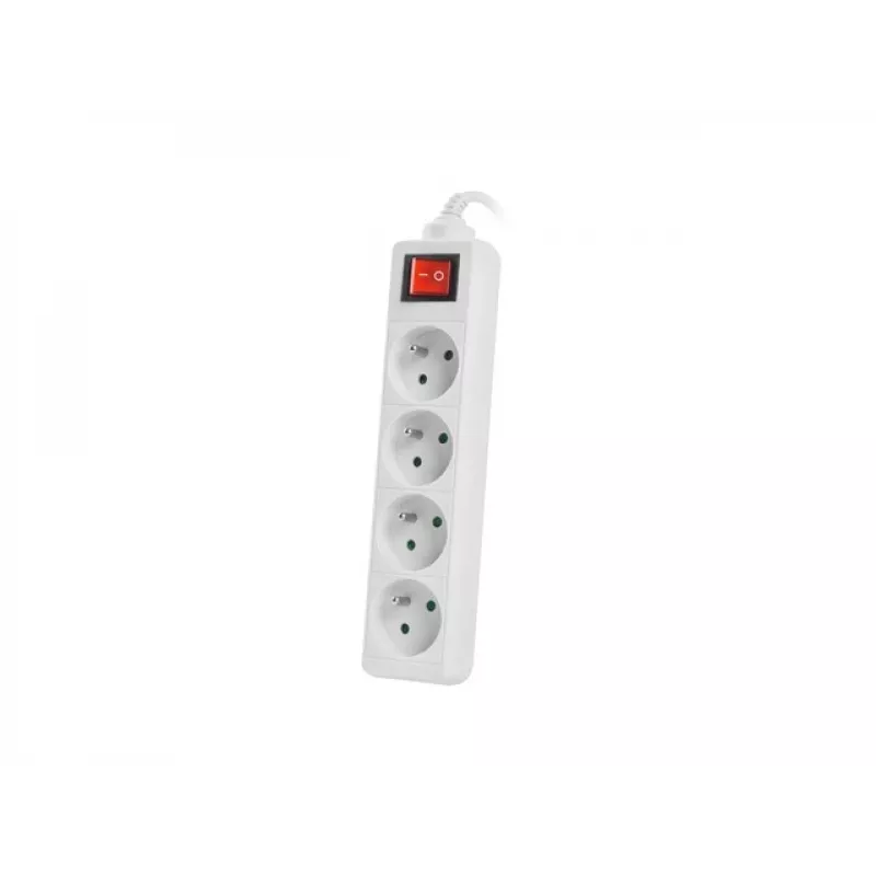 Regleta Lanberg PS1-04E-0150-W 1,5 m 4 tomas AC para interiores blanco