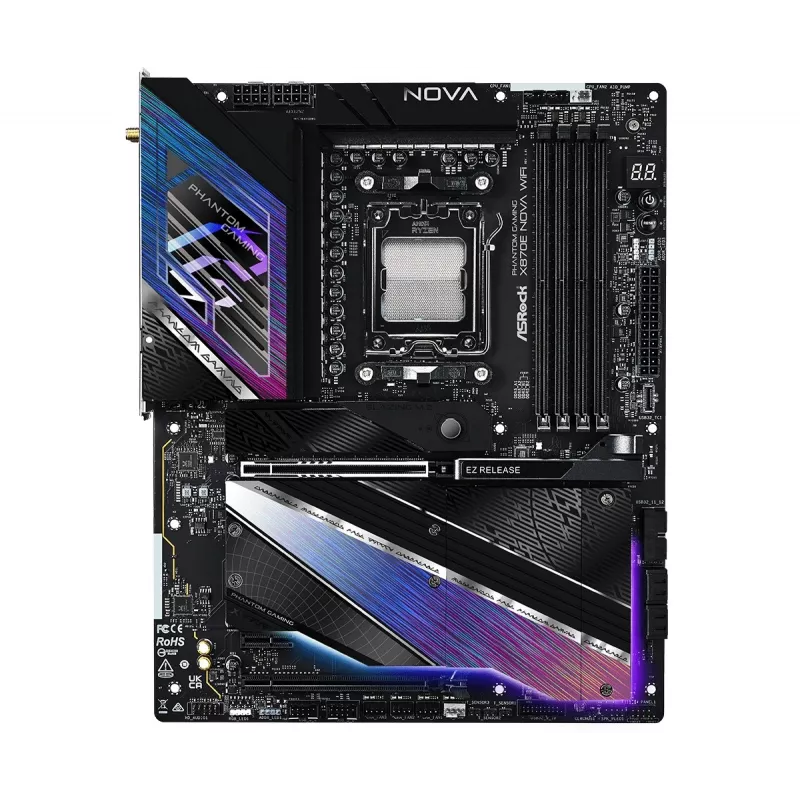 Placa base ASROCK MK X870E NOVA WIFI AMD X870E Socket AM5 ATX, DDR5, 4x DIMM, 256GB, Wi-Fi 7, BT 5.4, 5Gb LAN, PCIe Gen5 M.2